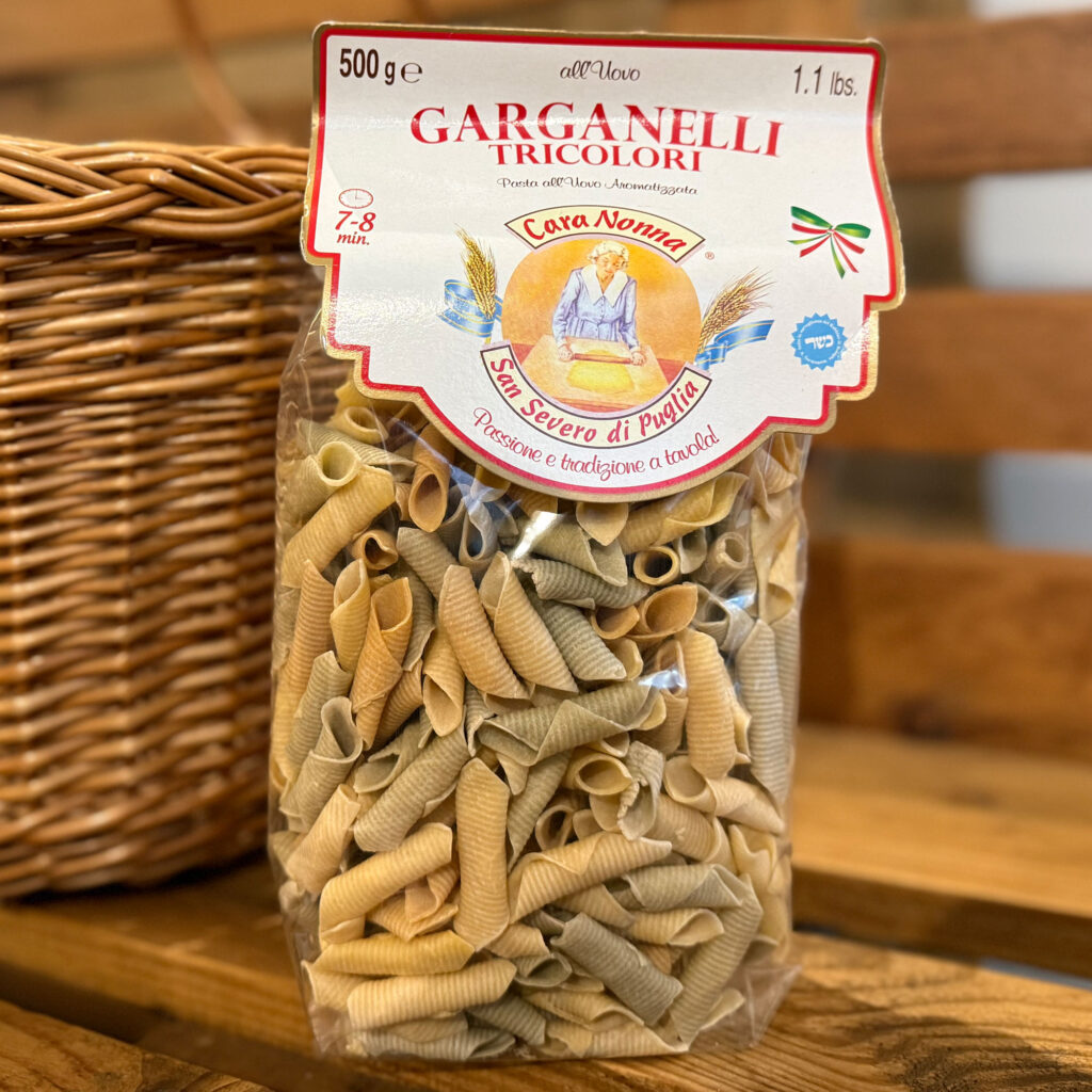Cara Nonna. pasta tricolor Garganelli. Despensa del Ebro
