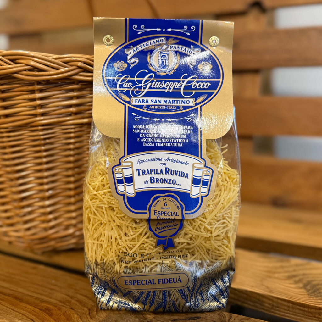 Cav. Giuseppe Cocco. Pasta especial fideuá. Despensa del Ebro