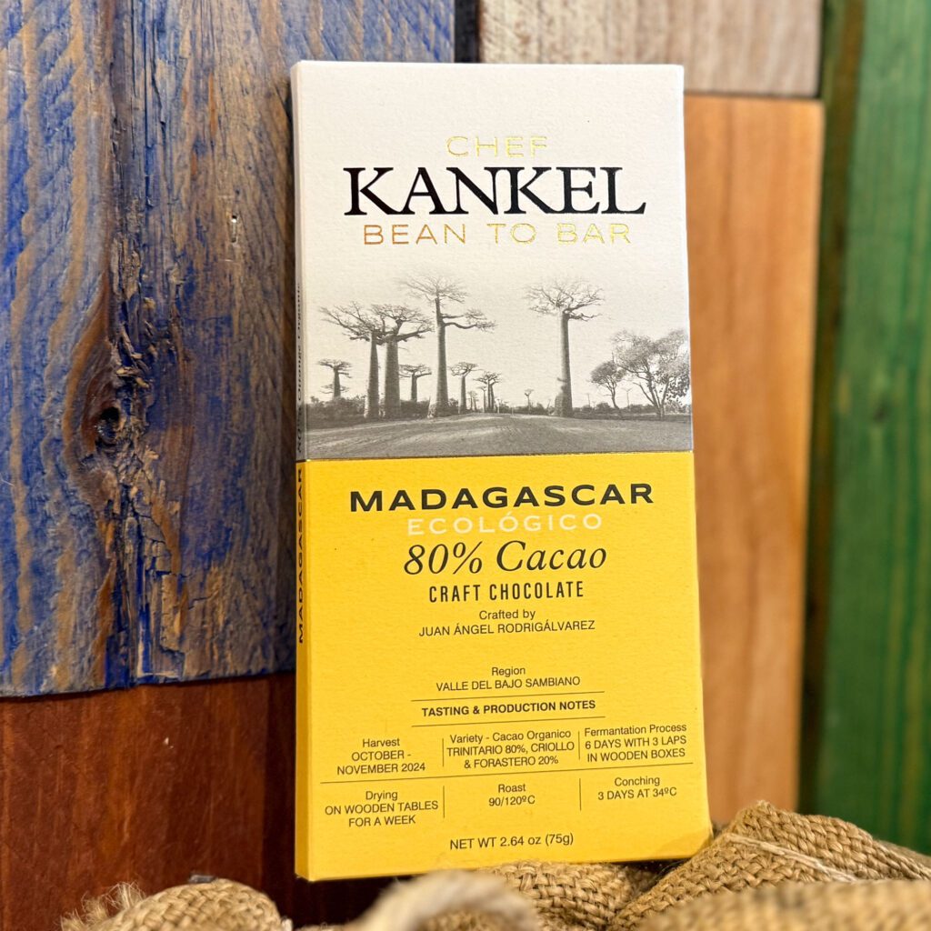 Chef Kankel, chocolate Madagascar ecológico. 80% Cacao. Despensa del Ebro.