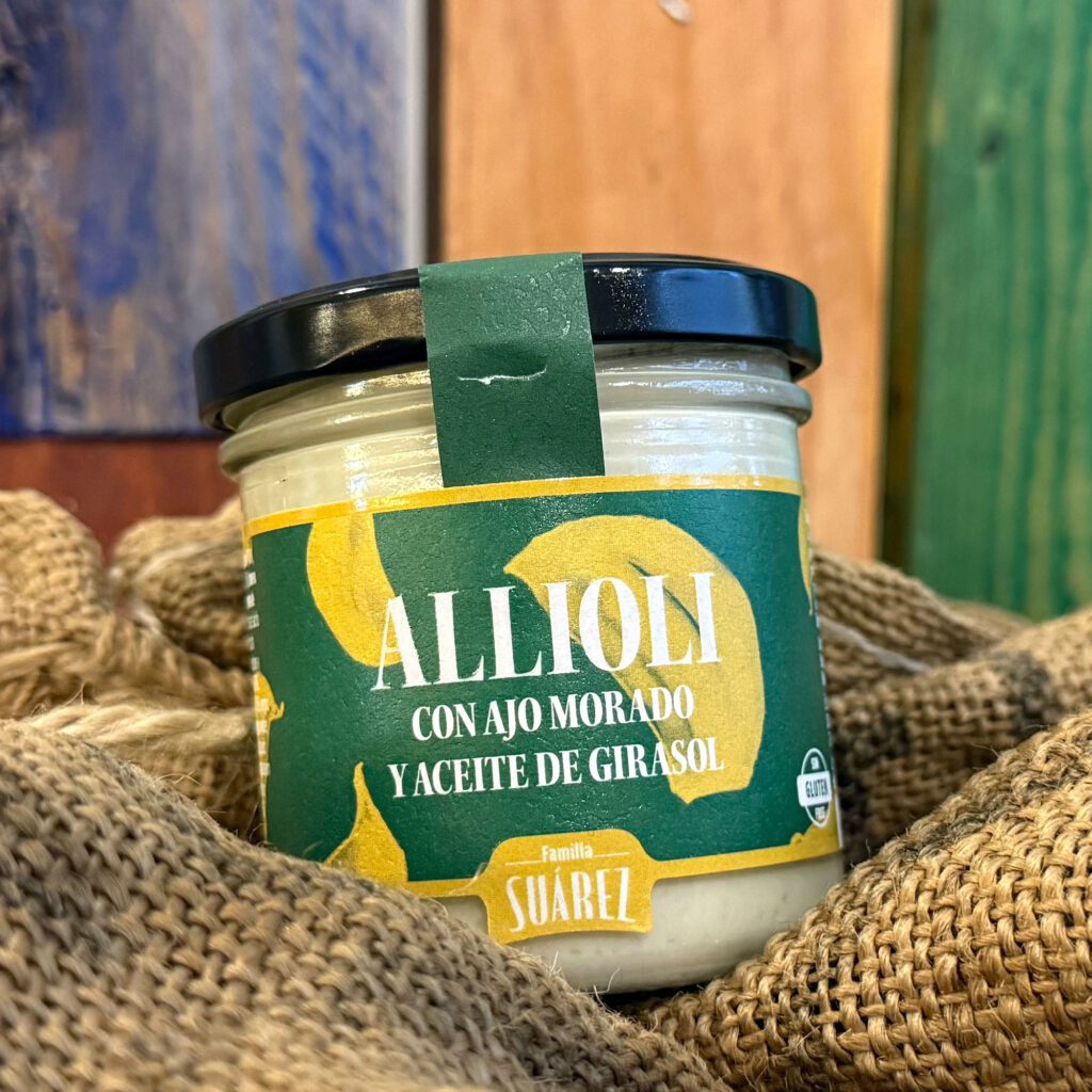 Familia Suárez. Alioli con ajo morado y aceite de girasol. Despensa del Ebro.