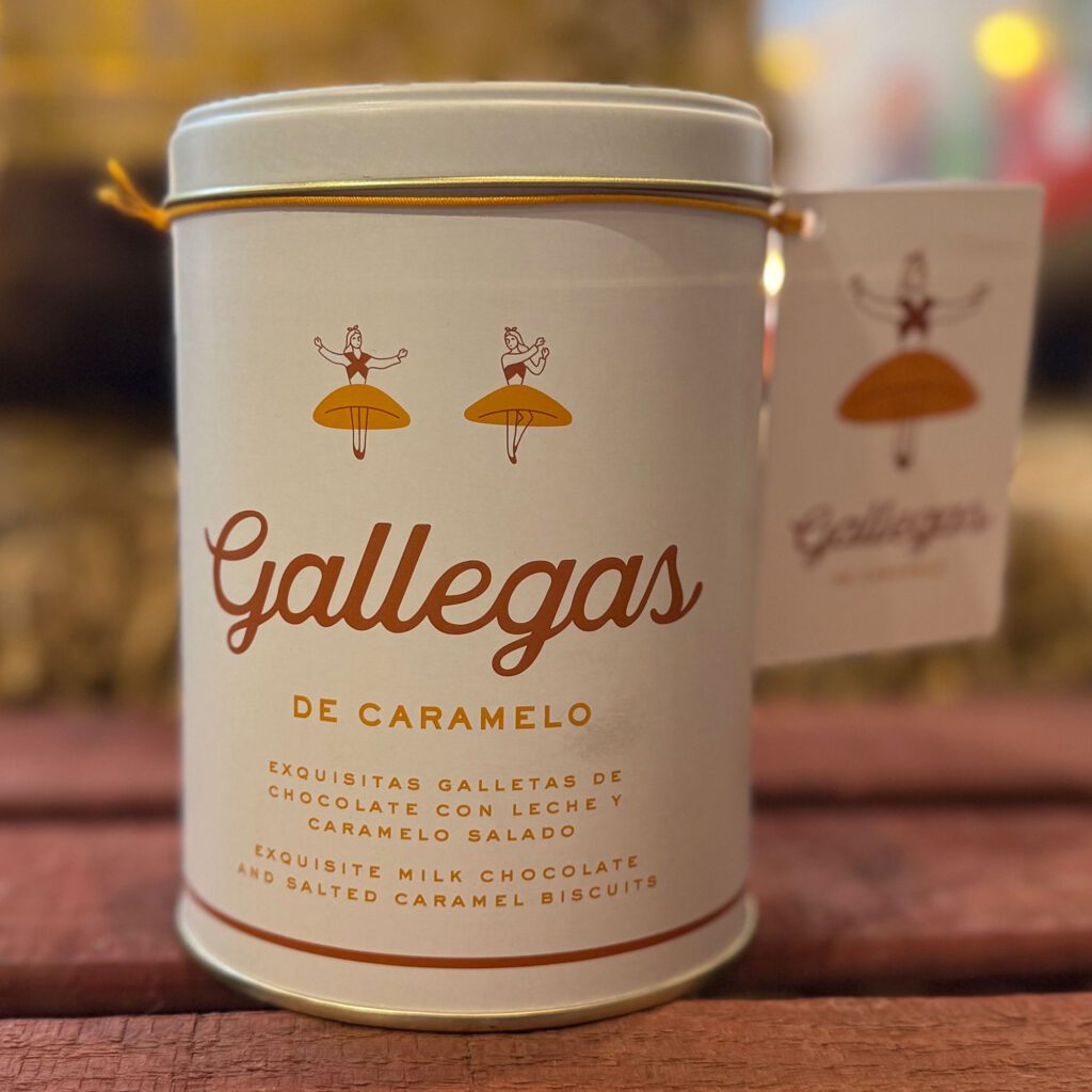 Gallegas. Galletas de chocolate con leche y caramelo salado. Despensa del Ebro.