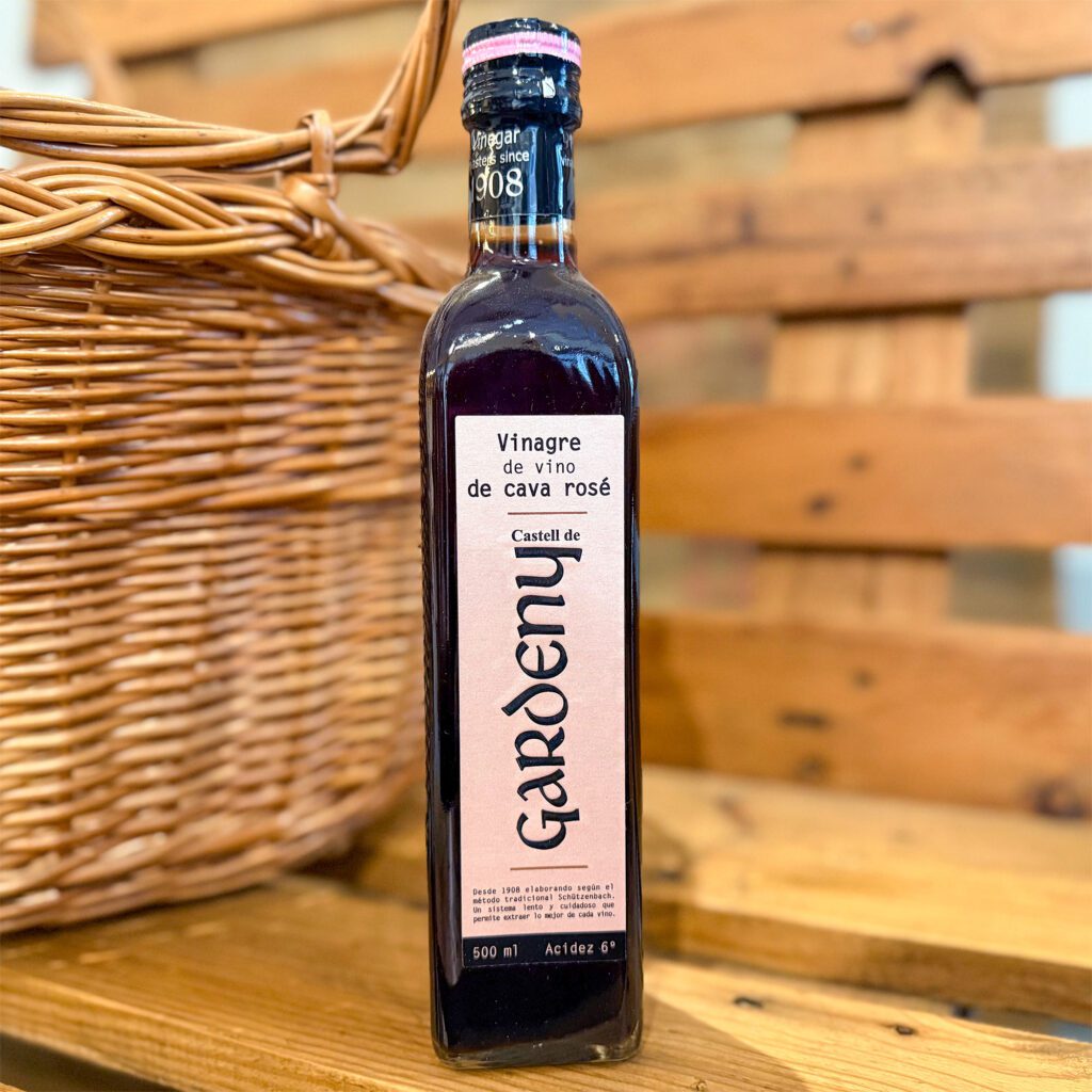 Gardeny. Vinagre de vino de cava rosé. 500 ml. Despensa del Ebro.