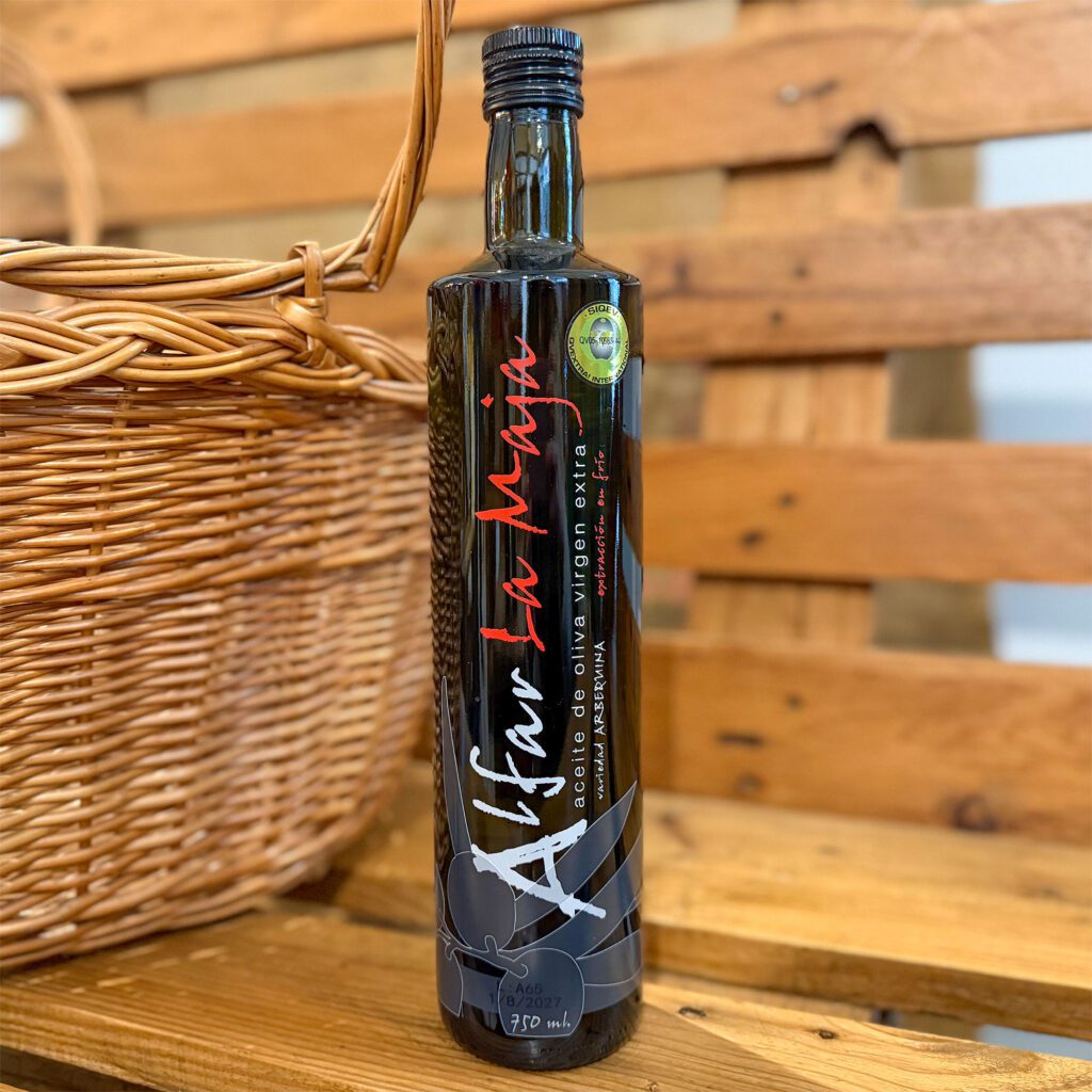 Alfar La Maja, aceite de oliva virgen extra, arbequina, 750 ml. Despensa del Ebro.
