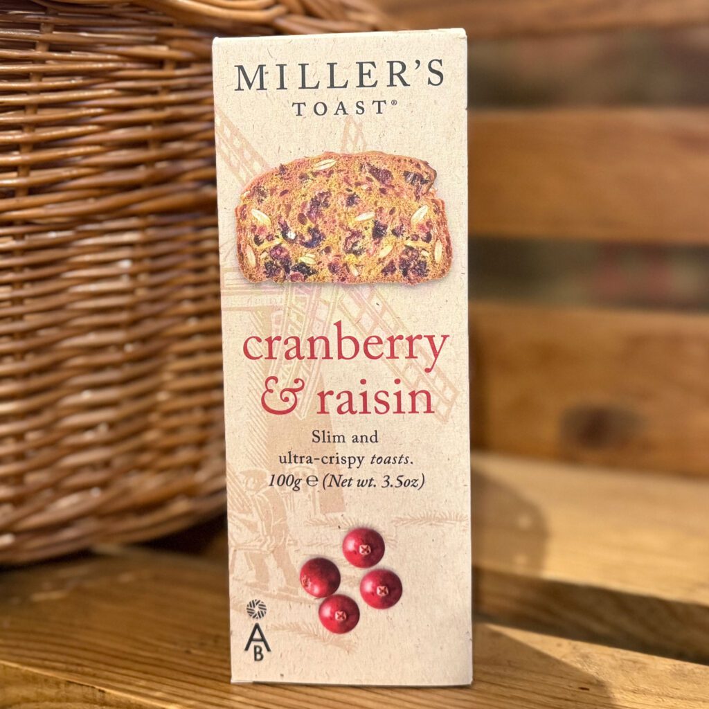 Miller's Toast, tostadas con arándanos y pasas. Despensa del Ebro.