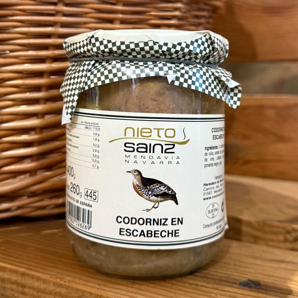 Nieto Sainz. Codorniz en escabeche. Despensa del Ebro.