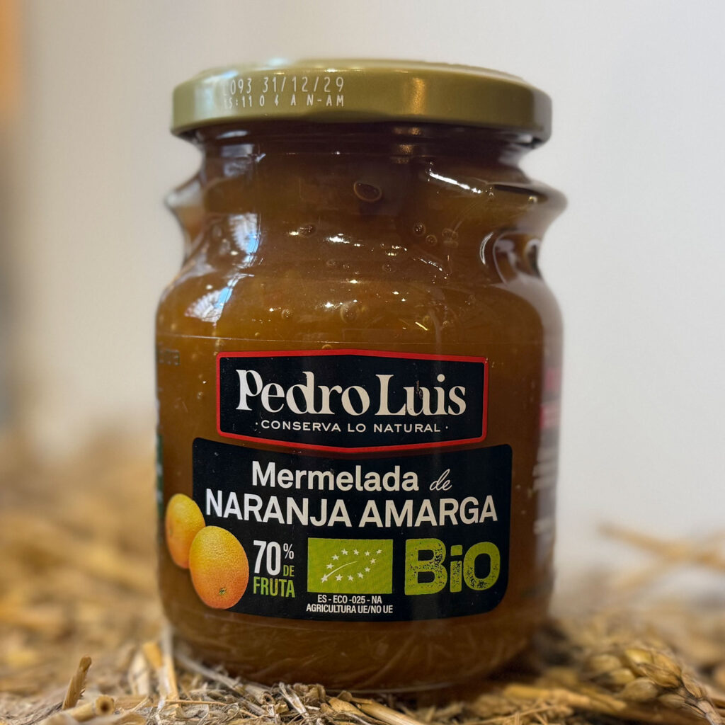 Pedro Luis. Mermelada de naranja amarga, 70% fruta. Despensa del Ebro.