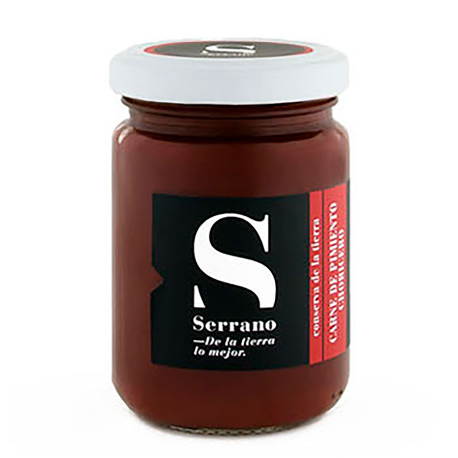 Carne de pimiento choricero. Conservas Serrano. Despensa del Ebro