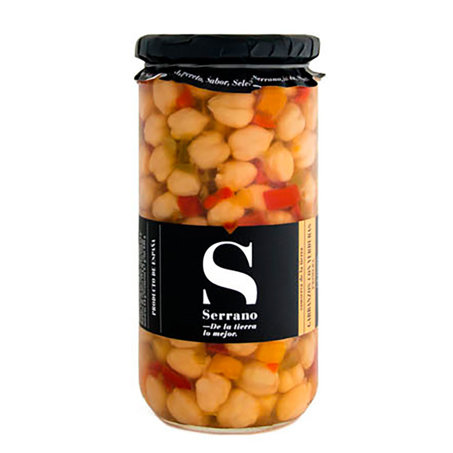 Garbanzos con verduras. Conservas Serrano. Despensa del Ebro