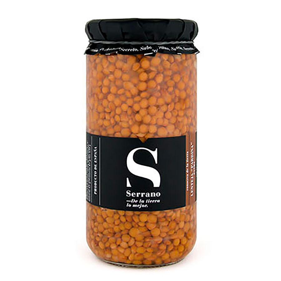 Lenteja pardina. Conservas Serrano. Despensa del Ebro