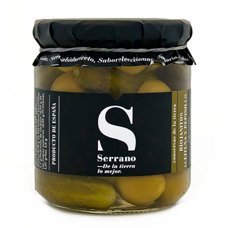 Pepinillos y Riojanitos encurtidos. Conservas Serrano. Despensa del Ebro