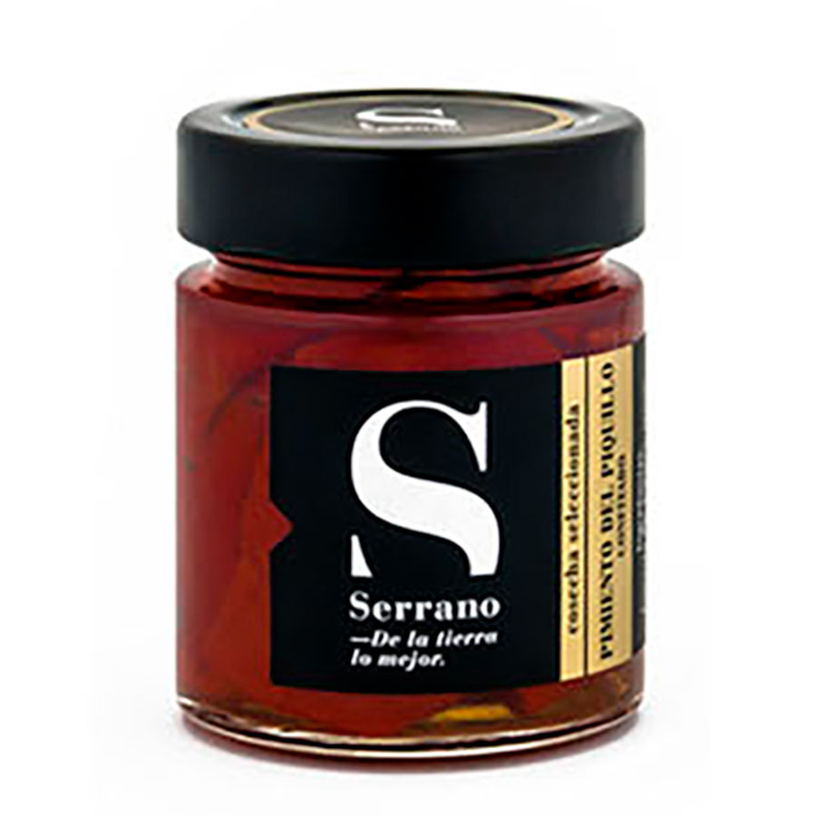 Pimientos asados variedad cristal. Conservas Serrano. Despensa del Ebro