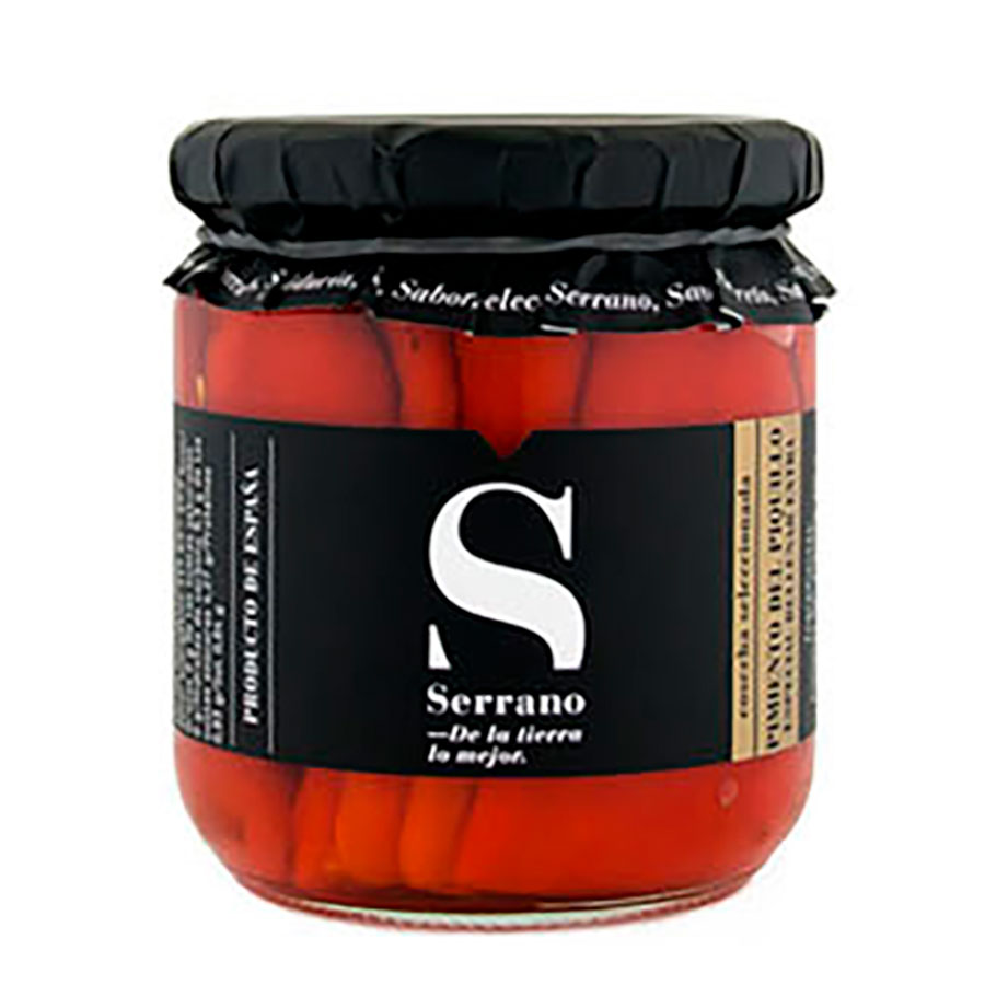 Pimiento asado en tiras. Conservas Serrano. Despensa del Ebro