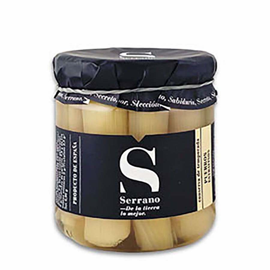 Puerros finos en conserva. Conservas Serrano. Despensa del Ebro